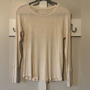 Aerie Cream Long Sleeve Top